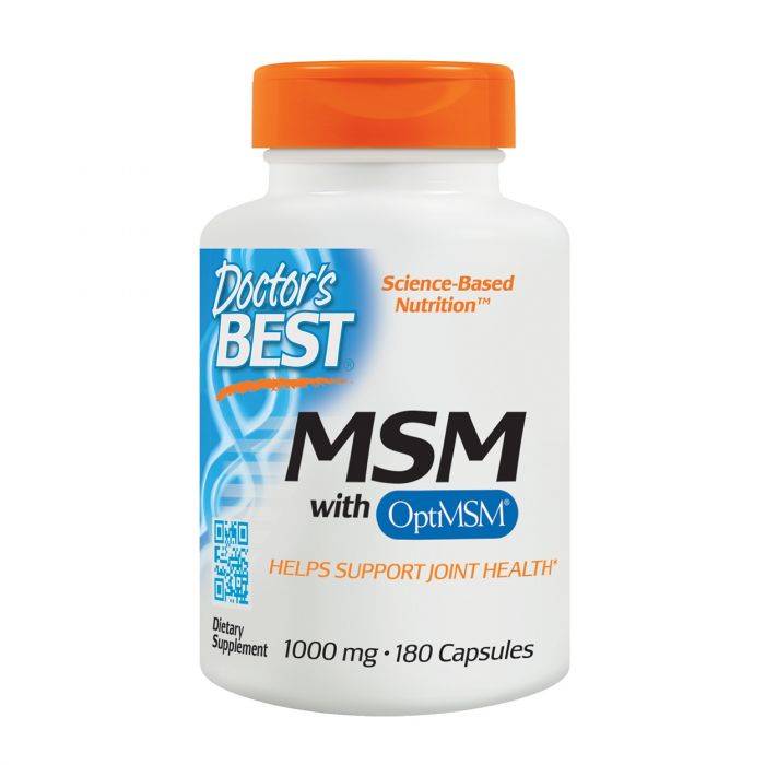 Doctor's best, science-based nutrition, MSM with OptiMSM, 1000 mg and 180 capsules
