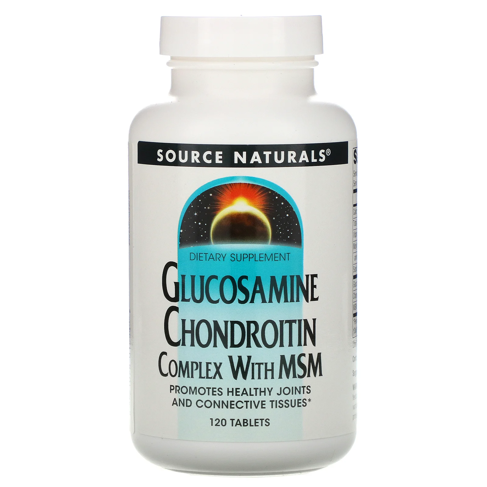 Source naturals, dietary supplement, glucosamine chondroitin, complex with MSM, 120 tablets